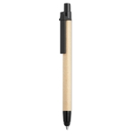 Pen van gereycled karton met blauwe inkt Multifunctional kleur zwart