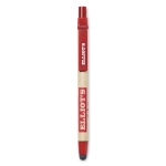 Pen van gereycled karton met blauwe inkt Multifunctional kleur rood hoofdweergave vierde weergave