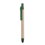 Pen van gereycled karton met blauwe inkt Multifunctional kleur groen