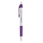 Een klassieke en goedkope pen met blauwe inkt Colour Grip kleur paars afbeelding met logo