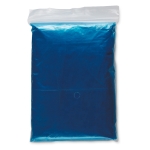 Voordelige plastic opvouwbare regenjas met capuchon Blizzard kleur blauw