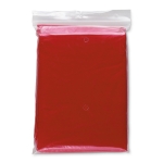 Voordelige plastic opvouwbare regenjas met capuchon Blizzard kleur rood