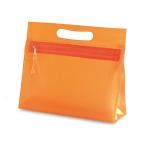 Gepersonaliseerde transparante PVC toilettas Colors kleur oranje