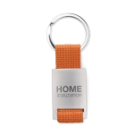 Metalen sleutelhanger graveren met strip van polyester Colors kleur oranje hoofdweergave vierde weergave