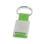 Metalen sleutelhanger graveren met strip van polyester Colors kleur limoen groen