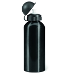 Aluminium waterfles met logo bedrukken 600ml Basic Style kleur zwart