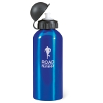 Aluminium waterfles met logo bedrukken 600ml Basic Style kleur blauw hoofdweergave