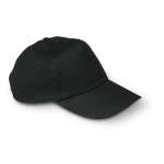 Goedkope katoenen baseball caps 160 g/m2 BaseCap kleur zwart