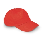 Goedkope katoenen baseball caps 160 g/m2 BaseCap kleur rood