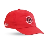 Goedkope katoenen baseball caps 160 g/m2 BaseCap kleur rood hoofdweergave derde weergave