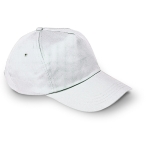 Goedkope katoenen baseball caps 160 g/m2 BaseCap kleur wit