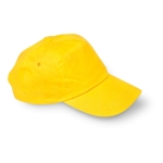 Goedkope katoenen baseball caps 160 g/m2 BaseCap kleur geel