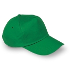 Goedkope katoenen baseball caps 160 g/m2 BaseCap kleur groen