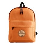 Bedrukte rugzakken van 600D polyester School Color kleur oranje hoofdweergave