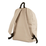 Bedrukte rugzakken van 600D polyester School Color kleur beige tweede weergave