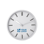 Merchandising wandklok laten bedrukken TimeZone kleur wit weergave met bedrukking