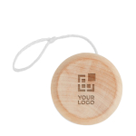 Houten jojo bedrukken ​​met bedrukt of gegraveerd logo Woody kleur hout weergave met bedrukking