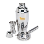 Cocktailset met een cocktailshaker van 500 ml Bartender kleur glanzend zilver hoofdweergave