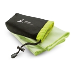 Polyester reclame sporthanddoeken bedrukken in Runclub nylon tas kleur groen hoofdweergave