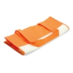 Witte non-woven tas met logo met handvatten en kleurdetails 80 g/m2 Vibe kleur oranje tweede weergave