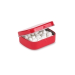 Snoeptrommeltje met logo mentholsnoepjes 28 gram MintBox kleur rood tweede weergave