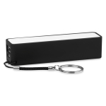 Powerbank personaliseren met sleutelhanger 2.200 mAh Powermate kleur zwart