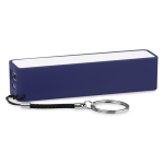 Powerbank personaliseren met sleutelhanger 2.200 mAh Powermate kleur blauw