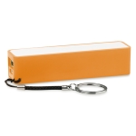 Powerbank personaliseren met sleutelhanger 2.200 mAh Powermate kleur oranje