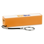 Powerbank personaliseren met sleutelhanger 2.200 mAh Powermate kleur oranje