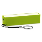 Powerbank personaliseren met sleutelhanger 2.200 mAh Powermate kleur limoen groen