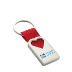 Sleutelhanger graveren met hartvorm en gekleurde strip Valentine weergave met bedrukking