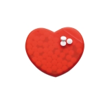 Promotioneel hartvormig doosje met munt snoep Valentine kleur rood tweede weergave