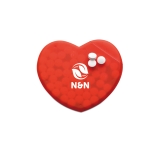 Promotioneel hartvormig doosje met munt snoep Valentine kleur rood hoofdweergave tweede weergave