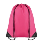 190T polyester bedrukte rugzakjes met trekkoord Urban kleur fuchsia