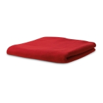 Fleece deken met nylon handvat personaliseren 180 g/m2 Colors kleur rood derde weergave