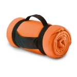 Fleece deken met nylon handvat personaliseren 180 g/m2 Colors kleur oranje