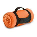 Fleece deken met nylon handvat personaliseren 180 g/m2 Colors kleur oranje tweede weergave