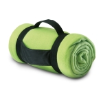 Fleece deken met nylon handvat personaliseren 180 g/m2 Colors kleur limoen groen