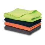 Fleece deken met nylon handvat personaliseren 180 g/m2 Colors kleur limoen groen tweede weergave