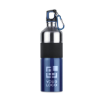 Grote stalen drinkflessen met logo met rubber 750ml Explorer weergave met bedrukking