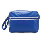 Gekleurde PVC ”messenger” tas met verstelbare riem Madrid kleur blauw