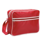 Gekleurde PVC ”messenger” tas met verstelbare riem Madrid kleur rood