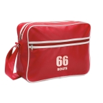 Gekleurde PVC ”messenger” tas met verstelbare riem Madrid kleur rood tweede hoofdweergave