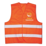 Polyester reflecterende vesten voor zeefdruk Visible kleur oranje hoofdweergave