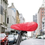 Polyester Fietszadelhoes bedrukken met logo Colors kleur rood sfeervolle weergave