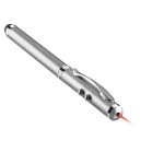 Metalen pen met laserpointer en zwarte inkt TouchPoint kleur mat zilver vierde weergave