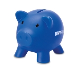 Gekleurd promotie spaarvarken met stop Piggy kleur blauw hoofdweergave