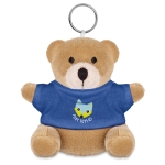 Teddybeer sleutelhanger met t-shirt Yogi kleur blauw tweede hoofdweergave