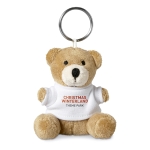 Teddybeer sleutelhanger met t-shirt Yogi kleur wit hoofdweergave