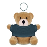 Teddybeer sleutelhanger met t-shirt Yogi kleur grijs